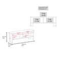 thumbnail image 3 of 47 - inch Wide TV Stand with Storage Shelves | Accommodates 50 - 59 - inch TVs, Ideal for Man Cave, 3 of 4