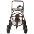 thumbnail image 4 of Heavy Duty Garden Carts, Expressions Metal Hose Reel Cart with Wheels - Heavy Duty Hose Caddie - 250 Ft Hose Capacity, Bronze Folding Garden Carts,Steel Garden Utility Carts, 4 of 14