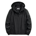 thumbnail image 2 of LOVZFMLL Jackets for Men's Solid Color Velvet Winter Windproof Hooded Long Sleeved Pocket, 2 of 7