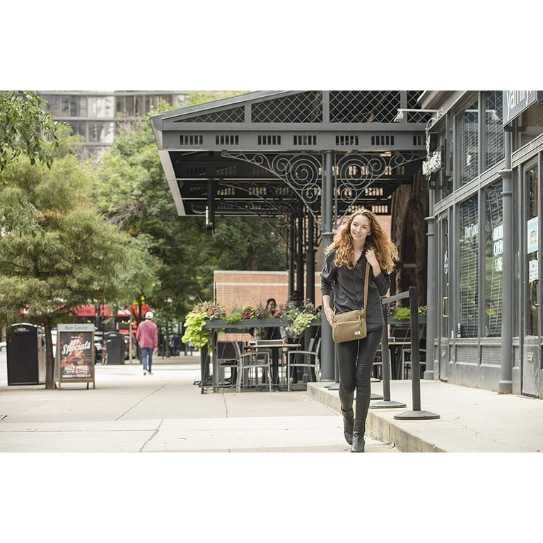 Travelon Anti-Theft Heritage Cross Body Travel Totes, Pewter