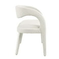 thumbnail image 3 of Modway Pinnacle 20" Upholstered Boucle Fabric Accent Bench in Ivory, 3 of 9