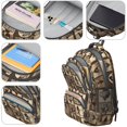 thumbnail image 4 of Bigfoot and Paw Print Brown Pattern Backpack for School, Cute School Bag with Adjustable Shoulder Straps and Padded Back, 16.9"x12.6"x5.9", 4 of 5