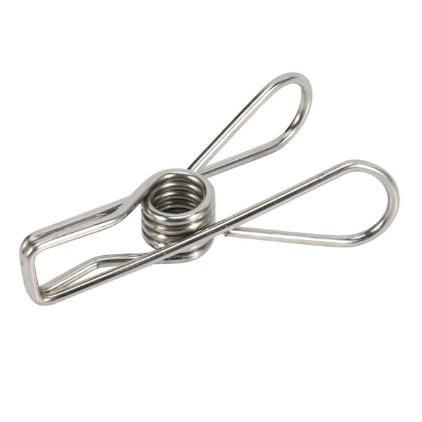 24 Pcs Stainless Steel Wire Clip, Multi-Function Clip, Utility Clip Pins  Hanging Clip Office Fastener, Metal Wire Clip for Clothes Clothes Drying 