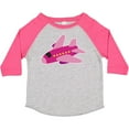 thumbnail image 3 of Inktastic Girls Pink Airplane Pilot Girls Toddler T-Shirt, 3 of 5