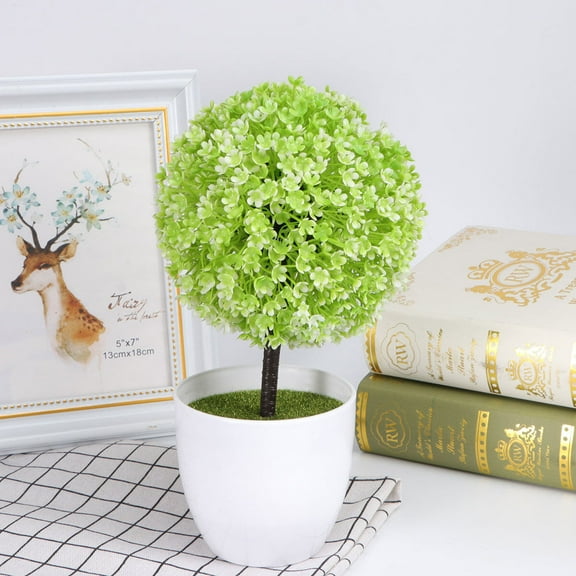 MUSEYA Fake Greenery Artificial Plants Ball Plastic Home Decoration for All Users Indoor Use 1Pcs