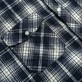 thumbnail image 4 of AZoiNM Men's Slim Fit Brushed Flannel Plaid Shirt Long Sleeve Button Down Shirt for Fall, 4 of 7