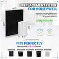 thumbnail image 3 of Bagean HPA300 Filter R Compatible with Honeywell Air Purifier Filter Replacement - HRF R3 A Fits HPA5300B - H13 True HEPA with Carbon Filte, 3 of 6