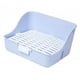 thumbnail image 2 of Caja de arena para conejos, orinal portátil con diseño de hebilla, inodoro duradero, orinal de , entrenador esquinero para conejos, conejillos Azul Yinane Inodoro con bandeja de arena, 2 of 8