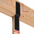 thumbnail image 2 of Conector de de Columna de Metal en Forma de Z, Fijador de Soporte de Pesado, Soporte de de Cubierta Se Utiliza para Cenador de Madera, 2 of 6