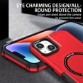 thumbnail image 3 of SaniMore for iPhone 14 Plus 6.7" 2022 Case, Rugged PC Back Shockproof TPU Bumper Wireless Charging Strong Magnetic Shell Slim Lightweight Heavy Duty Protective Cover for iPhone 14 Plus 2022, Red, 3 of 10