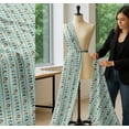 thumbnail image 5 of Soimoi Green Cotton Voile Fabric Animals & Leaves Tribal Print Sewing Fabric Yard 56 Inch Wide, 5 of 7