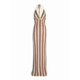 thumbnail image 2 of Women'S V-Neck Crochet Backless Maxi Dress Flattering Party Dress Summer Beach Gown Flower Color S, 2 of 9