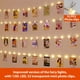 thumbnail image 2 of HXWEIYE Cadena de luz con clips para fotos de 120 LED, luz blanca cálida de 40 pies con 52 clips transparentes, 12 ganchos en el temporizador de pared y 8 modos, cadena de luces de alambre de cobre al, 2 of 7