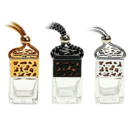 Car Perfume Bottle Empty, Automatic Hollow Hanging Freshener Fragrance Pendant for Boys and