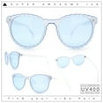 thumbnail image 4 of SA106 Womens Ruffled Edge Horn Rim Hipster Fashion Sunglasses Frost Blue - Blue, 4 of 9