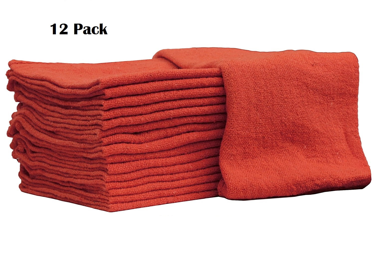 100 RED SHOP TOWELS RAGS INDUSTRIAL CLEANING AVERAGE 14X14 LARGE BRAND NEW 