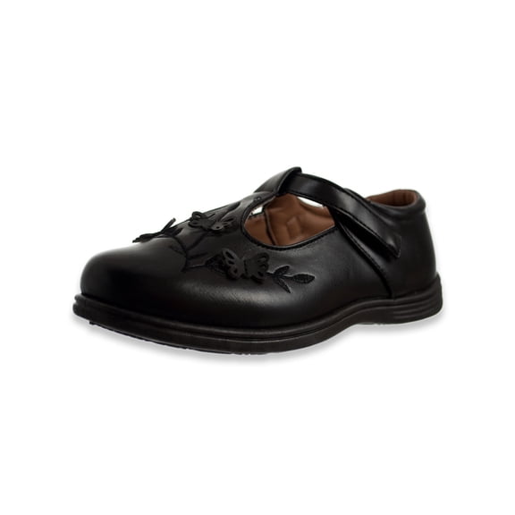 Angels New York Girls’ Butterfly Flight T-Strap School Shoes (Sizes 10 – 4) Color: black Size: 2 youth
