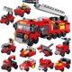thumbnail image 1 of Juguete de bloques de construcción para niños, ensamblaje de partículas pequeñas, camión de bomberos especial para niños, 10 cajas (Lele Brothers 9118), caja, 1 of 2
