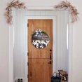 thumbnail image 2 of Welcome Sign Create Festive Atmosphere Creative Fashion Front Door Wreath Hanging Plaque Christmas Decoration, 2 of 4