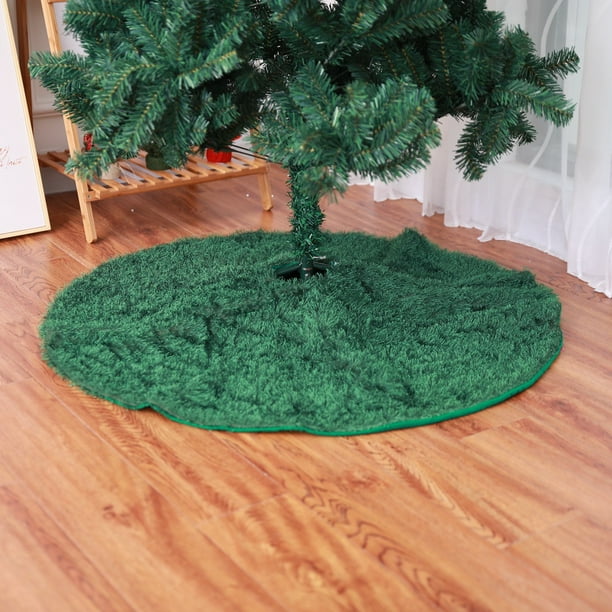 Christmas Tree Skirt Simulated Green Grass Carpet Christmas Decoration