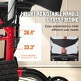thumbnail image 5 of KFFKFF Dual Function Walker and Transport Chair for Elderly,Collapsible Wheelchair Walker Hybrid with Foot Supports, Aluminum Frame Mobile Aid with Adjustable Grip, All-Surface Wheels,300LBS Capacity, 5 of 9