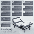 thumbnail image 4 of Sven & Son Platinum Adjustable Bed Base (Frame Only), Head and Foot Lift, Lumbar Support, Head (Pillow) Tilt, Massage, USB - Twin XL, 4 of 6