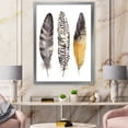 thumbnail image 3 of Designart 'Boho Ethnic Art Dark Gray Feathers III' Bohemian & Eclectic Framed Art Print, 3 of 4