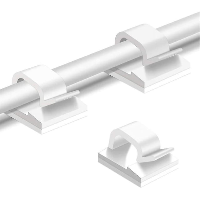 50 clips para cables, organizadores de cables adhesivos, resistentes y duraderos (negros)