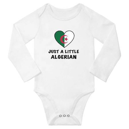

Just a Little Algerian Baby Long Sleeve Bodysuit (White 18 Months)