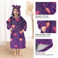thumbnail image 3 of FORMRS Wearable Blanket Hoodie with Sleeves for Kids Cozy Flannel Sweatshirt, Love in The Clouds, 3 of 7