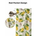 thumbnail image 7 of Curtain Valance for Windows,Summer Lemon Leaf Seamless Kitchen Valances Rod Pocket Short Curtains,Country Flower Retro Linen Window Treatment Panel for Bedroom Bathroom 54"x18", 7 of 7