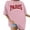 Pink, variant on Casual Women's Funny Graphic T Shirt Cute Lightweight Tee For Everyday Wear And Relaxation Workout T Shirts Women Tech Shirt Turtle Neck Top Pack for Women