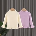 thumbnail image 6 of Esaierr Kids Toddler Fleece Sweaters Underlay for Girls,Baby Fall Winter Warm Jumper Bottom Plush Half High Collar Casual Autumn Winter Thermal Pullover Knit,Size 1-5Y, 6 of 8