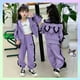 thumbnail image 1 of 2Pcs Kawaii Sanrios Anime Kuromi Cinnamoroll Children's Set Korean Version Spring Girl Cartoon Coat Jacket Pants Casual Fashion, 1 of 5