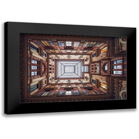 Cuomo, Massimo 14x11 Black Modern Framed Museum Art Print Titled - Galleria Sciarra Rome