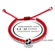 Soccer Bracelets for Men Women and Kids - Stylish Accessories for Soccer Fans Team Spirit Gifts For boys Girls 8-12 and Game Decor… (Blue 2PCS)