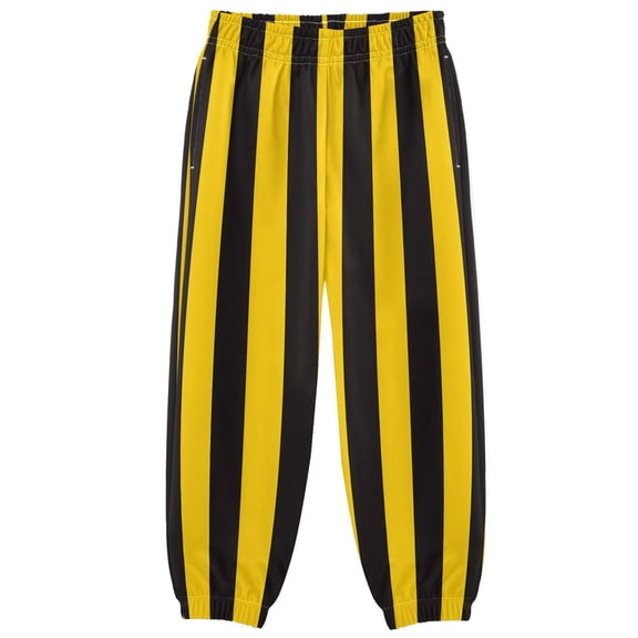 joogoo Yellow Stripes Line Pattern Boys' Sweatpants Jogger Pants 5-6Y