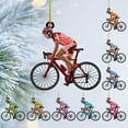 thumbnail image 2 of Personalized Bike Riding Ornament Personalized Girl Bike Riding Christmas Acrylic Flat Ornament Bike Riding Player, Bike Riding Christmas Ornament Gifts for Bike Riding (BR 3) - 3387 (Purple), 2 of 7