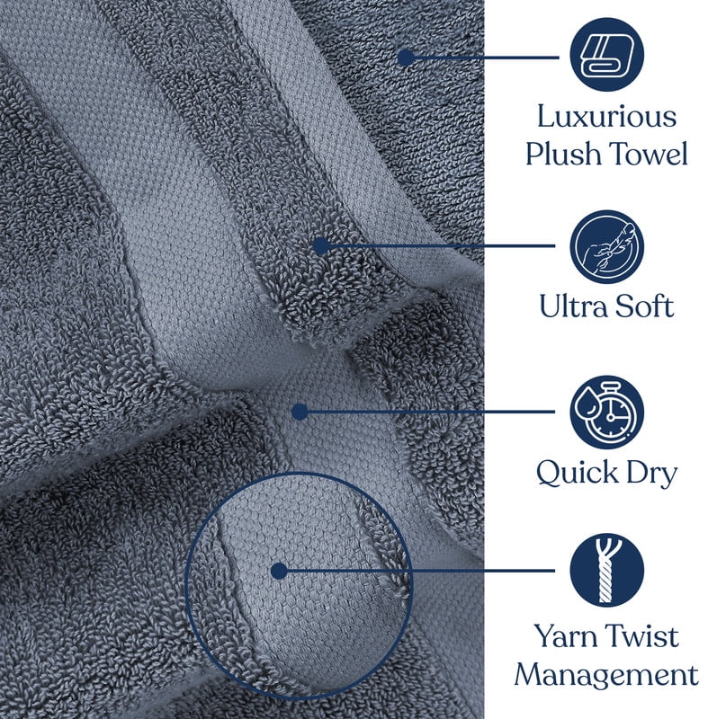 Delara Organic Cotton Luxuriously Plush Bath Towel 33 Piece Set |GOTS & OEKO-TEX Certified |650 GSM Long Staple|Soft & Quick Dry Towels