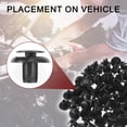 thumbnail image 3 of Unique Bargains Car Front Fender Skirt Clip for Honda Civic 2013-2021 for Honda Fit 2015-2021 Durable Black 100 Pcs, 3 of 6