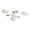 white, variant on Modern Sputnik Chandelier, Nordic Semi Flush Mount Ceiling Light, 4-Light Wood Chandeliers with Acrylic Lightshade for Living & Dining Room Bedroom Kitchen Decor