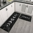 thumbnail image 2 of Goth Kitchen Mat Set of 2, Moon Phase Kitchen Rugs for Floor Halloween Kitchen Mat Gothic Kitchen Decor for Floor, Home, Sink, Bathroom(17"x47"+17"x30"), 2 of 6