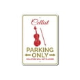 thumbnail image 2 of Cellist Parking Novelty Sign, Metal Wall Decor - 10x14 inches, 2 of 4