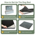 thumbnail image 6 of PayUSD Dog Beds for Extra Large Dog Washable, Dog Crate Pads with Removable Cover & Faux Fur, Soft Plush Memory Foam Orthopedic Dogs Bed Mat, Suitable for Dogs Up to 100 lbs (Grey, 44"X32"X3"), 6 of 9