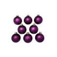 thumbnail image 3 of Whitehurst Shiny Glass Christmas Ball Ornaments - 3.25" (80mm) - Purple - 8ct, 3 of 4