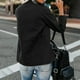 thumbnail image 3 of Chaqueta militar con botones a presión para mujer, ropa de calle, abrigo de otoño, chaquetas utilitarias de manga larga, 3 of 3