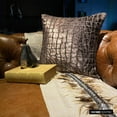 thumbnail image 5 of The HomeCentric Decorative Thow Pillow Covers Brown 14"x14" (35x35 cm) Velvet Velvet, Animal Pattern, Beaed hand Embroidery Throw Cushion Covers For Couch, Animal Modern Style - Safari Mirage, 5 of 10