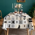thumbnail image 5 of Happy Father''s Day Tablecloth Rectangular 60*84 Inch Necktie Moustache Wrist Watch Table Cloth for Table, Waterproof Fabric Farmhouse Father Day Tablecloths Decoration Gifts, 5 of 5