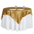 thumbnail image 7 of BalsaCircle 60" x 60" Gold Square Satin Table Overlays Wedding Catering Linens Tablecloth, 7 of 7