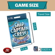 TDC Games Ship Captain Crew Dice Game for Party Favors and Family Game Night, 5 Dice, Travel Size